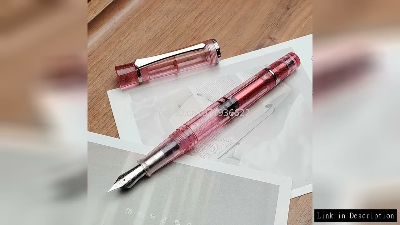 Transparent PENBBS 495 Resin Piston Ink Absorption Fountain Pen Fine Nib Fashion Writing Office Gift