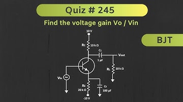 BJT Small Signal Analysis Solved Example | Quiz # 245