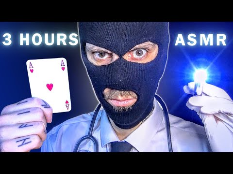 3 HOURS ASMR GANG MEMBER ASKING YOU QUESTIONS, CRANIAL NERVE EXAM ESP TEST HEARING TEST FALL ASLEEP