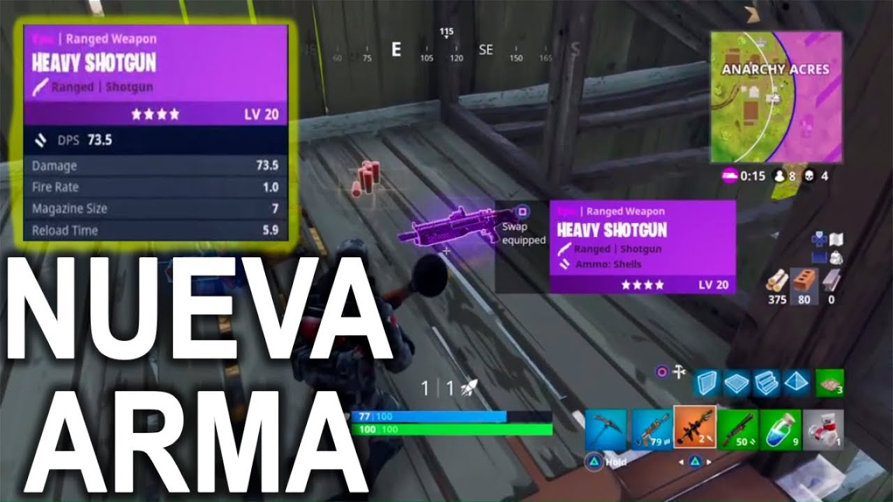 Escopeta Pesada Fortnite Battle Royale Nueva Arma De Gran - escopeta pesada fortnite battle royale nueva arma de gran alcance