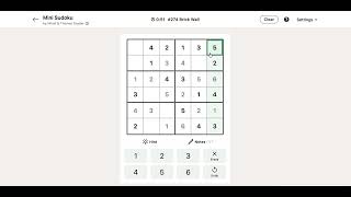 LinkedIn Mini-Sudoku Answer Today | 12 May 2026 - Puzzle #274