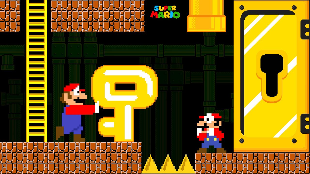 Mario and Mario Odyssey Unlocking the Giant Key Doors Golden Maze YouTube