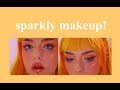 PEACHY GLITTERY MAKEUP! (using limecrime)