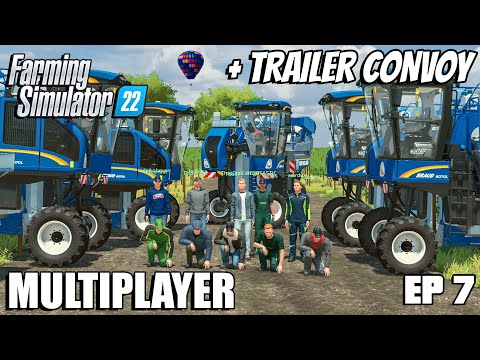 We Spent 2H Harvesting Grapes Nh Braud 9070 | Fs22 Multiplayer | Farming Simulator 22 | Ep 7