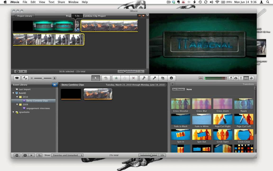 How To Combine A Clip In IMovie 09 W Audio YouTube How To Combine A Clip In IMovie 09 W Audio YouTube