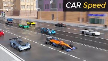CARS - Speed comparison (3D) | FASTEST Cars in the WORLD Right Now!