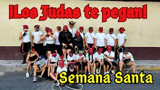 "¡Los Judas te golpean en Semana Santa! Tradición extrema en Santo Domingo México"