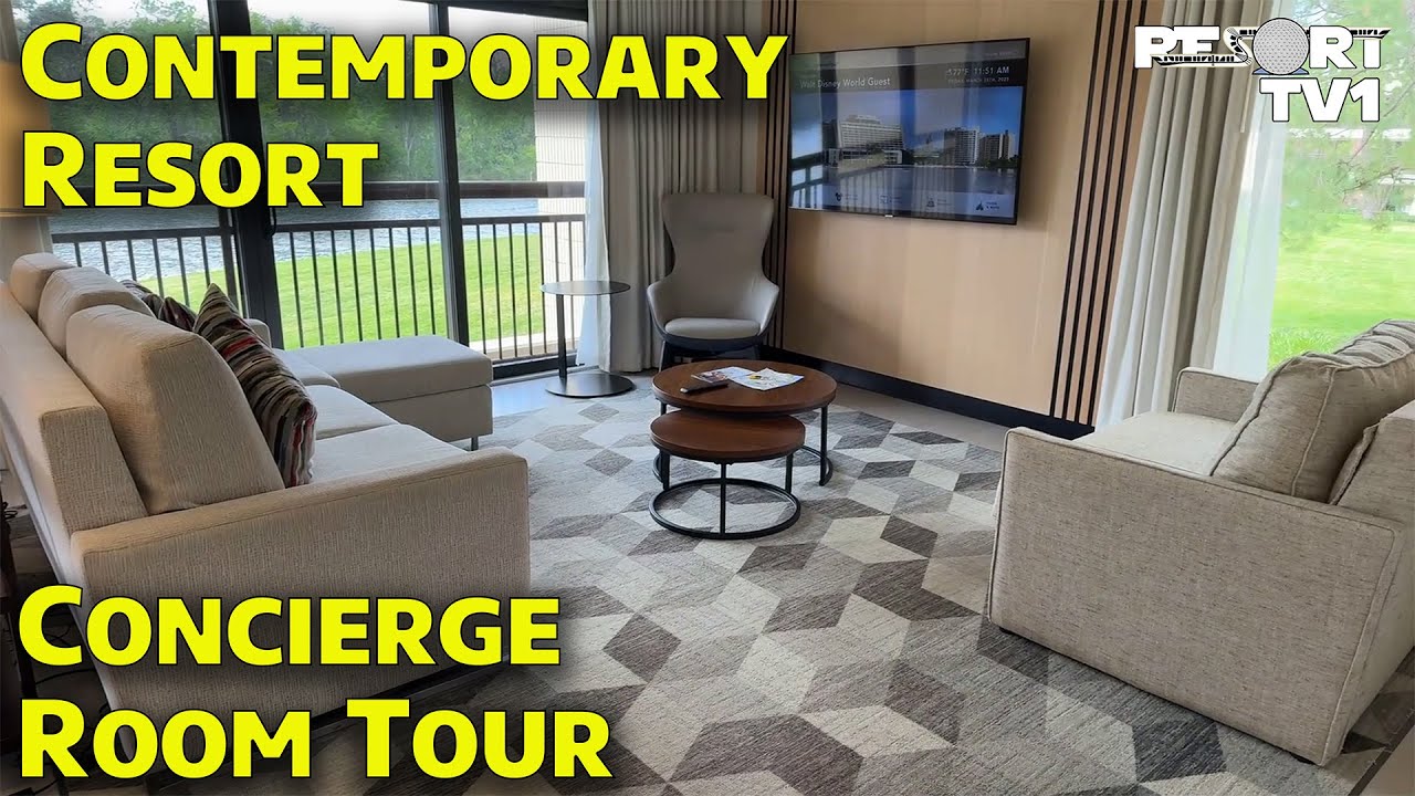Disney's Contemporary Resort - Concierge Garden Wing Room Tour - Walt Disney World