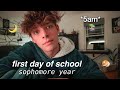 First day of school grwm  vlog sophomore year