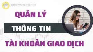 11 - QUẢN LÝ TÀI KHOẢN CHỨNG KHOÁN