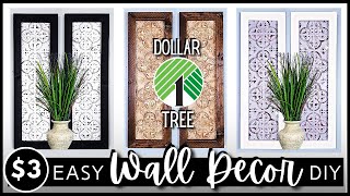 *NEW* DOLLAR TREE DIY | Home Decor | Peel and Stick WALL TILES & Low Cost Wood | Three Easy Versions