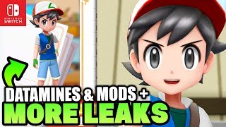 New Pokemon Switch Leaks & Datamine! Ash Texture Mod & Shiny Counter in Pokémon Let's Go Pikachu & E