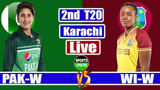 Pakistan Women Vs West Indies Women Live, 2nd Match || PAKW vs WIW Live Commentary & Scores