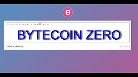 Bytecoin Zero + Desktop Wallet for 1 hour