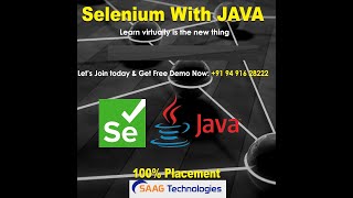 What is an Automation Framework - Selenium Framework with JAVA | Call: +91 94 916 28222 | Saag Tech