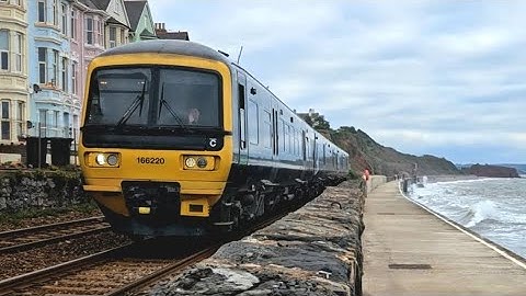 GWR Class 166 Passing Dawlish Seawall 