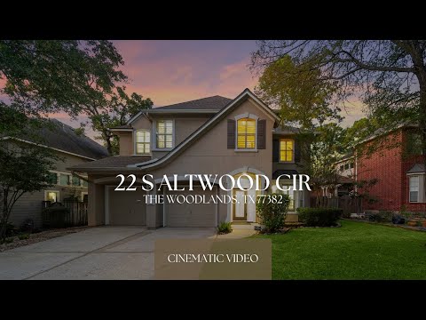 22 S Altwood Cir, The Woodlands, TX home video tour