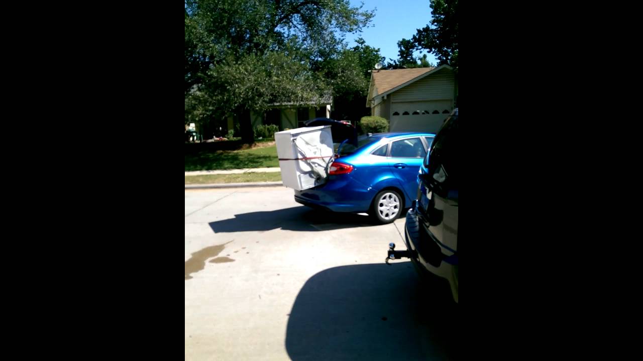 How to load and move a dryer machine in a small car YouTube