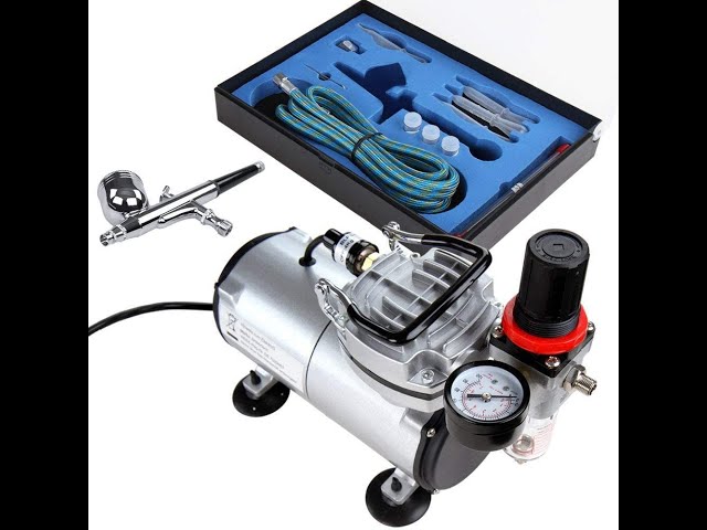 SAGUD Double Action Airbrush Kit Professional Air Brush with Hose