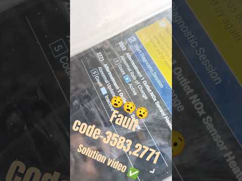 fault code-3583,2771(tata bs4 nox sensor hetar problem)#automobile #tataservice #sensor #laptop