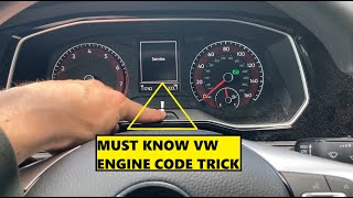 VW Jetta Engine Code Location Trick #vw #cartips #mk7