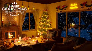 Instrumental Christmas Music with Fireplace &amp; Piano Music  - Merry Christmas!