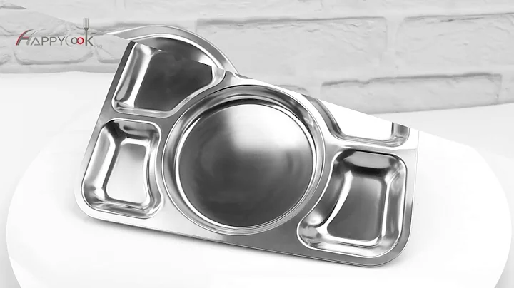 white serving tray of stainless steel of rectangle shape reliable price 6 compartment