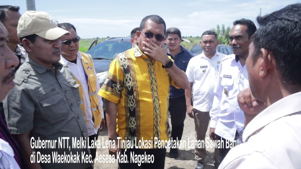 Gubernur NTT Tinjau Pencetakan Lahan Sawah Baru di Nagekeo