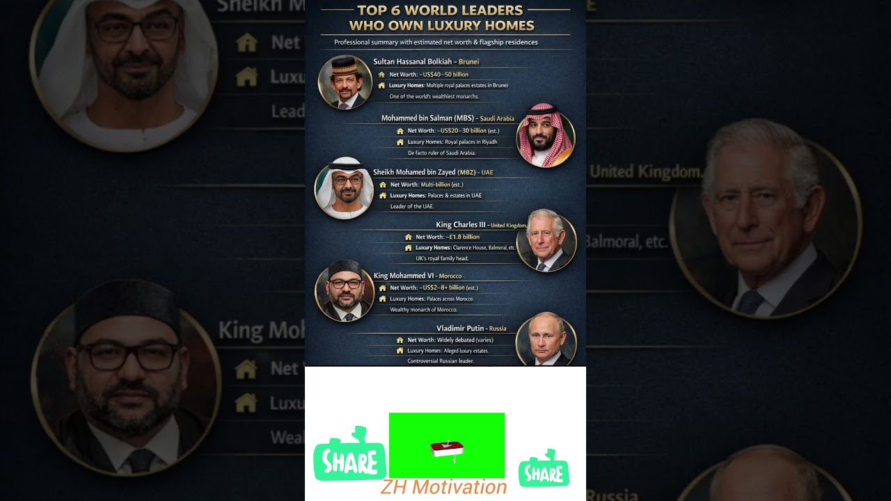 The World’s Most Opulent Leaders and Their Flagship.. 