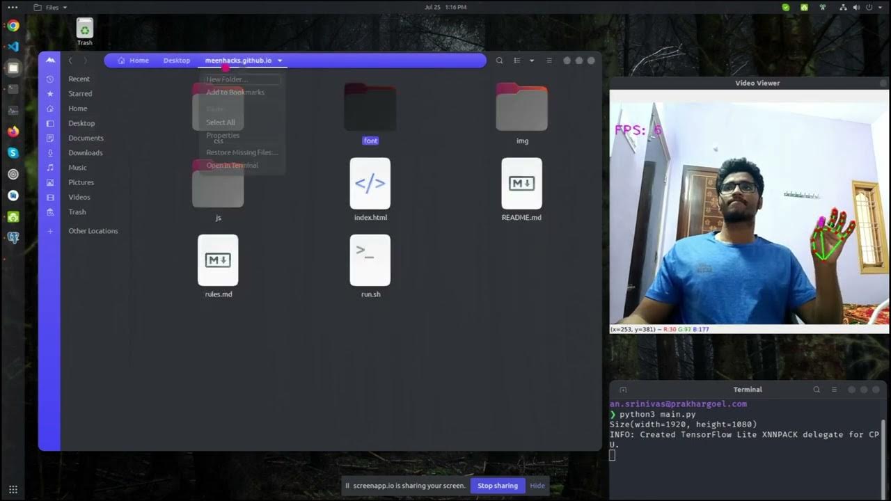 Virtual Mouse. Control your mouse with your palm and fingers moment in ...