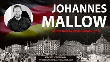 Doctor Johannes Mallow. World Memory Champion 2012