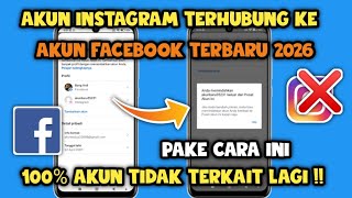 Cara memutuskan Akun instagram Yang terhubung dengan facebook | Terbaru 2026