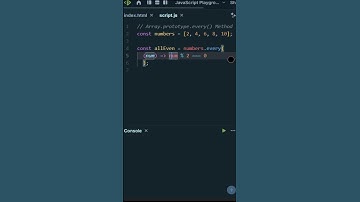 JavaScript Tricks | Array.prototype.every() Method | #shorts #codingshorts