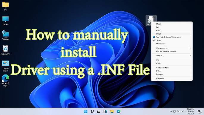 Installing a monitor with inf file windows 10 - HP Support Community -  7914216