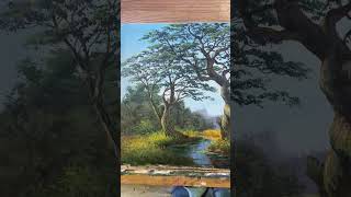 tale of two trees painting #relaxing #nature #painting #acrylicpainting #glorytoGod #jmlisondraarts