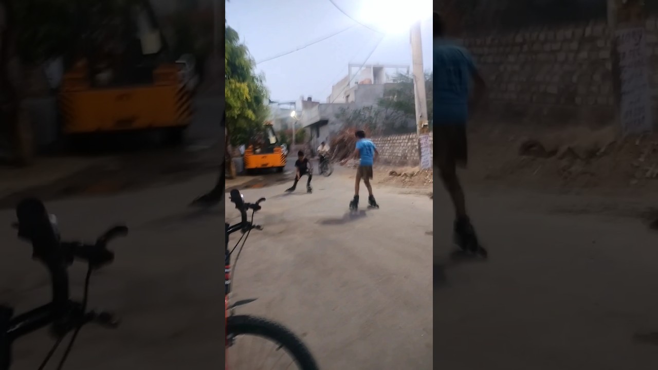 skating attitude Break with my  friend and reaction 