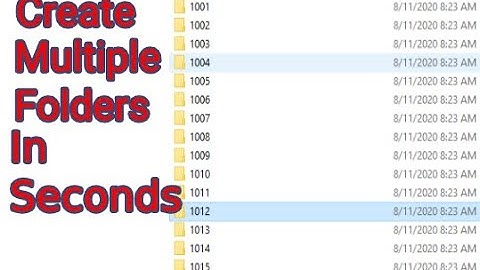 How to Create Multiple folders at once | make directory folders of sequence with batch file