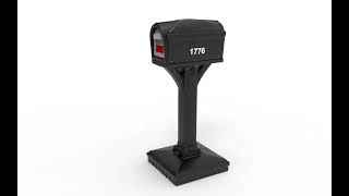 360 View | Dig-Free Easy Up Classic Mailbox - Black | American Home by Simplay3