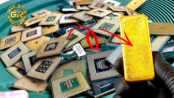 Gold Recovery from 200 Pcs Of Lap top CPU Processor | How Much Gold is There in Lap Top CPUs ?