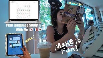 Plan My Language Study With Me (French, Japanese & Korean) | Fun Ways to Learn 3 Languages