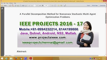 A Parallel Decomposition Method for Nonconvex Stochastic Multi Agent Optimization Problems