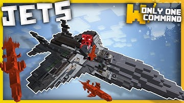 Minecraft - FIGHTER JETS with only one command block! (No mods!)