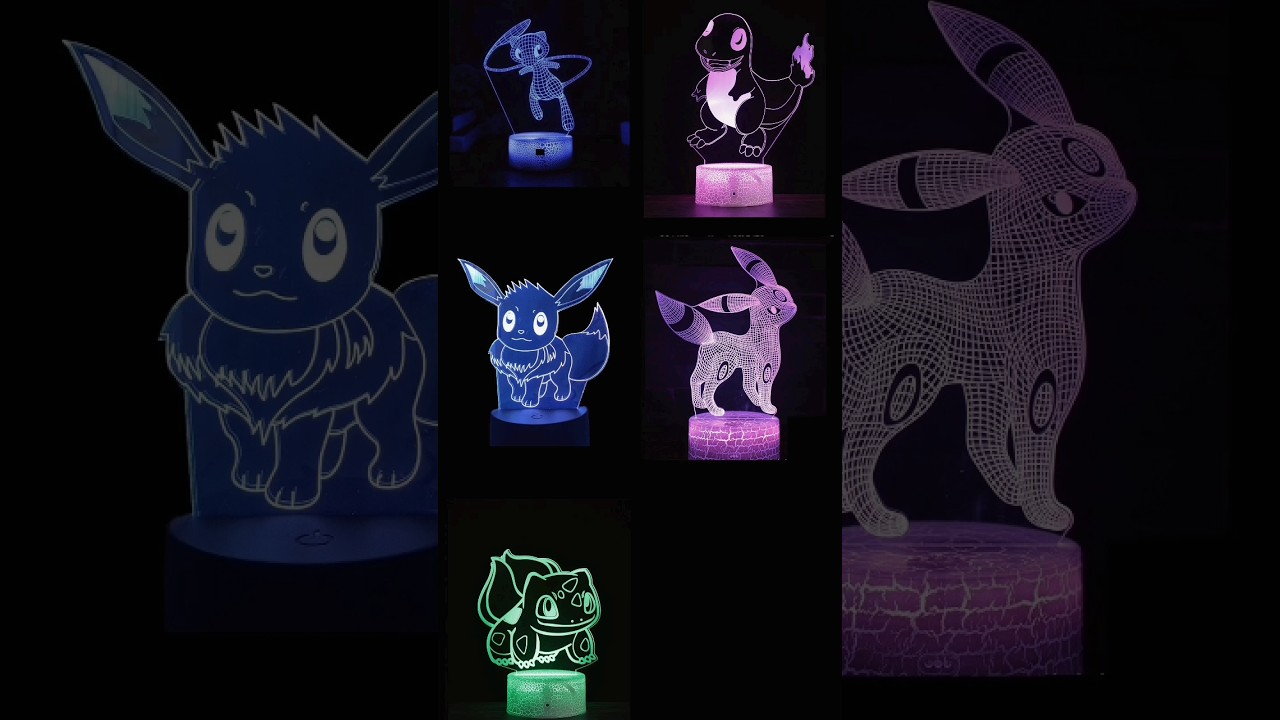 Pokemon 3D Illusion Acrylic LED Night Lamp🔥What do you think? Which one's your fave? Link in Com Sec