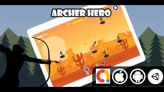 Archer Hero Unity 2D Shooter Game With Admob for Android and iOS Demo screenshot 1