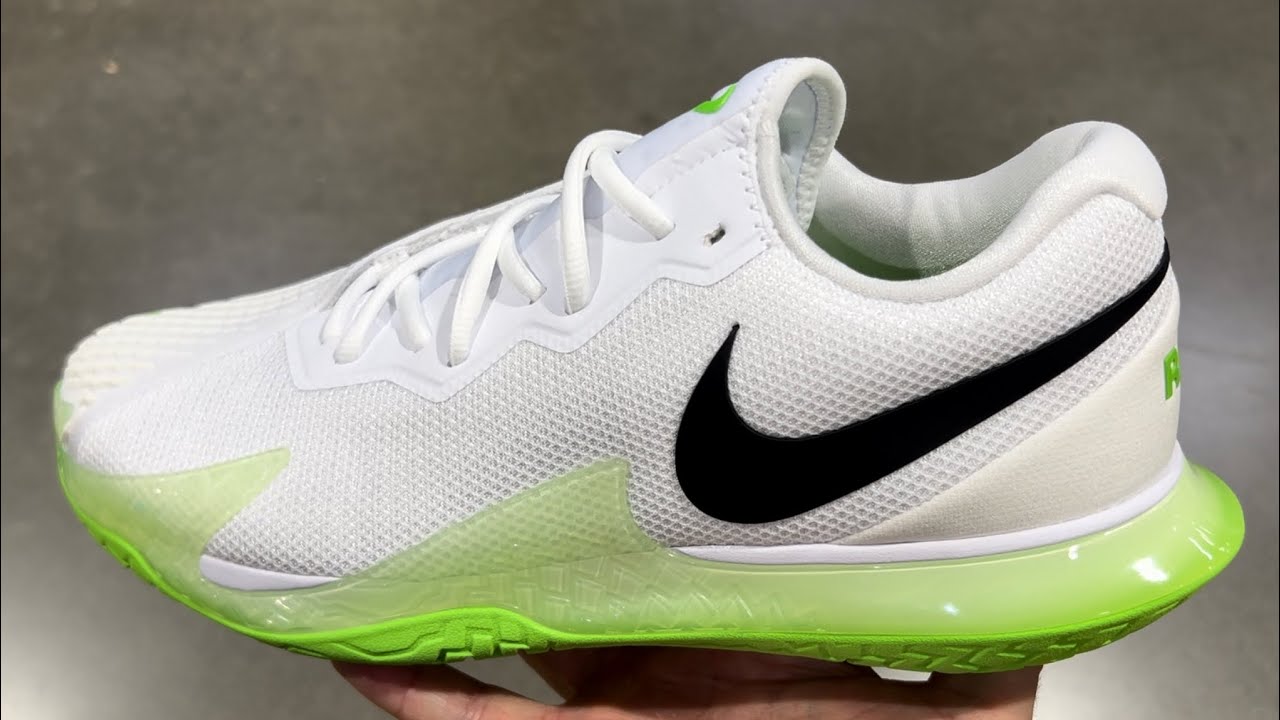 Nike Court Zoom Vapor Cage 4 White Lime Green Rafael Nadal Tennis