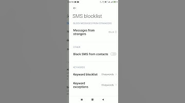 How to block SMS and messages from Contacts in Redmi 7A MIUI 12.5 version designed by Xiaomi SMS Tip