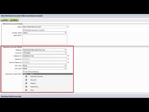 Create a Demo Merchant Account for Test Credit Card Transactions on Blackbaud NetCommunity Websites