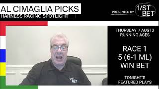 Al Cimaglia Running Aces Harness Spot Plays Thursday August 13 2026