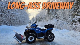 Plowing Snow on this Long Ass Driveway | White Paradise, Snow Covered Trees!❄️