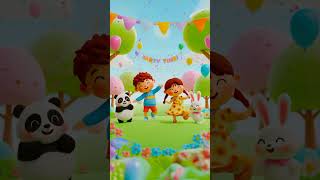 Dhink Ka Chika Dance | Kids Cartoon  | Funny Panda & Bunny Party Song | Puchhiloo #shorts #ytshorts